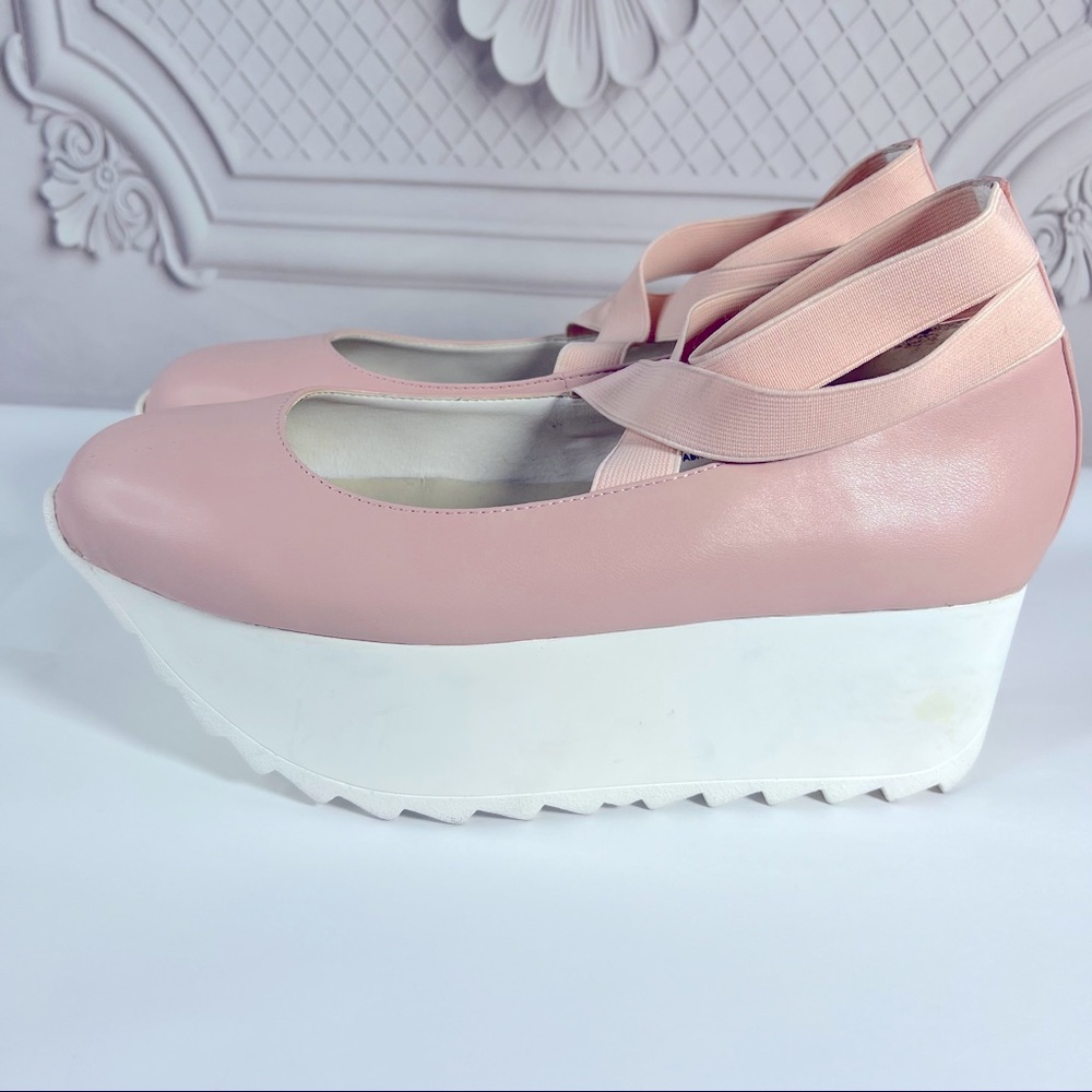 UNIF Pink Bella Ballerina Platforms Never Worn Stained 9